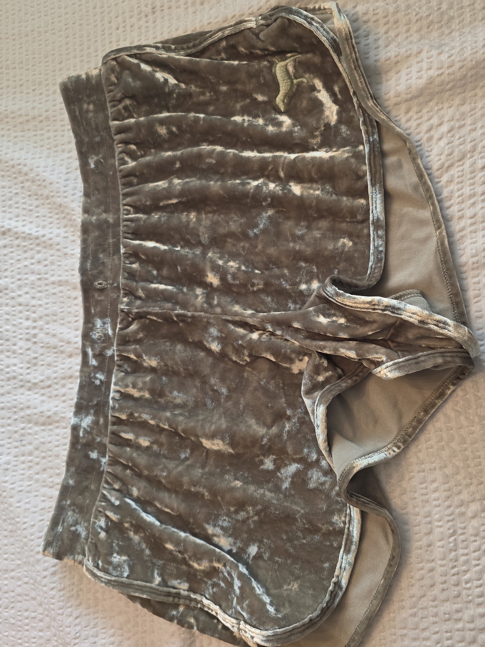 PINK Victoria's Secret Plush Velvet Lounge Shorts - Taupe L